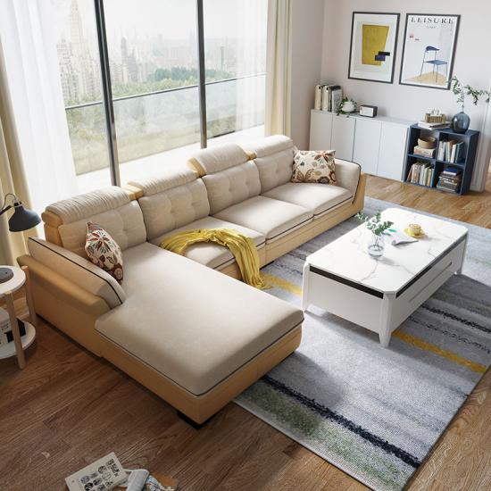 Linsy Nordic Technology Fabric Sofa Modern Minimalist Small Apartment ...